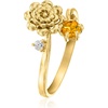 image:imageRossSimons Chrysanthemum FlowerNovember Birthstone Ring With 10 Carat Citrine and Single LabGrown Diamond in 18kt Gold Over SterlingCitrine