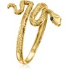 image:imageRossSimons Italian 10kt Yellow Gold Snake Ring With Black EnamelNo Gemstone