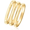 image:imageRossSimons Italian 14kt Yellow Gold 3Row RingNo Gemstone