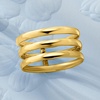 image:imageRossSimons Italian 14kt Yellow Gold 3Row RingNo Gemstone