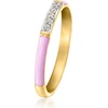 image:imageRossSimons Pastel Purple Enamel Ring With Diamonds in 18kt Gold Over SterlingDiamond