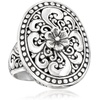 image:imageRossSimons Sterling Silver BaliStyle Floral Filigree RingNo Gemstone