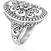 image:imageRossSimons Sterling Silver BaliStyle Floral Filigree RingNo Gemstone