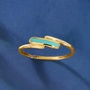 image:imageRossSimons Turquoise Enamel Bypass Ring in 10kt Yellow GoldNo Gemstone
