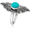 image:imageRossSimons Turquoise MarquiseShaped Ring in Sterling SilverCreated Turquoise
