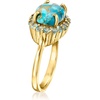 image:imageRossSimons Turquoise Ring With 60 ct tw Swiss Blue Topaz in 18kt Gold Over SterlingCreated Turquoise