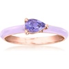 image:imageRossSimons 040 Carat Tanzanite Ring With Pastel Purple Enamel in 18kt Rose Gold Over SterlingTanzanite