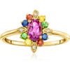 image:imageRossSimons 050 Carat Pink Topaz and 38 ct tw MultiGemstone Ring With Diamonds in 14kt Yellow GoldSapphire