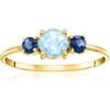 image:imageRossSimons 050 Carat Sky Blue Topaz Ring With 20 ct tw Sapphires in 10kt Yellow GoldSapphire