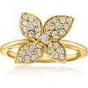image:imageRossSimons 050 ct tw LabGrown Diamond Flower Ring in 18kt Gold Over SterlingDiamond