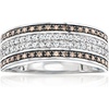 image:imageRossSimons 050 ct tw White and Brown Diamond MultiRow Ring in Sterling Silverdiamondcolored