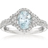 image:imageRossSimons 120 Carat Aquamarine and 46 ct tw Diamond Ring in 14kt White GoldAquamarine