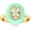 image:imageRossSimons 120 Carat Prasiolite Ring With Pastel Green Enamel in 18kt Gold Over Sterlingprasiolitequartz