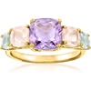 image:imageRossSimons 200 Carat Amethyst Ring With 110 ct tw Rose Quartz and 80 ct tw Sky Blue Topaz in 18kt Gold Over SterlingAmethyst