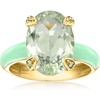 image:imageRossSimons 500 Carat Prasiolite Ring With Peridot and Pastel Green Enamel in 18kt Gold Over SterlingPeridot