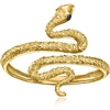 image:imageRossSimons Italian 10kt Yellow Gold Snake Ring With Black EnamelNo Gemstone