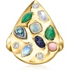 image:imageRossSimons MultiGemstone Teardrop Ring With 20 ct tw LabGrown Diamonds in 18kt Gold Over SterlingDiamond
