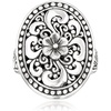 image:imageRossSimons Sterling Silver BaliStyle Floral Filigree RingNo Gemstone