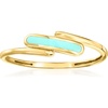 image:imageRossSimons Turquoise Enamel Bypass Ring in 10kt Yellow GoldNo Gemstone