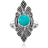 image:imageRossSimons Turquoise MarquiseShaped Ring in Sterling SilverCreated Turquoise
