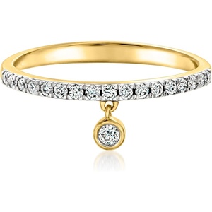 image:imagePure Collection by RossSimons 020 ct tw LabGrown Diamond Drop Ring in 18kt Gold Over SterlingDiamond