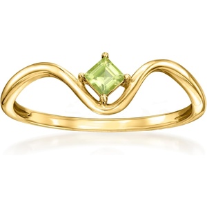 image:imagePure Collection by RossSimons 060 Carat Peridot Curvy Ring in 14kt Yellow GoldPeridot