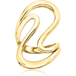 image:imageRossSimons Italian 18kt Gold Over Sterling OpenSpace Wave RingNo Gemstone