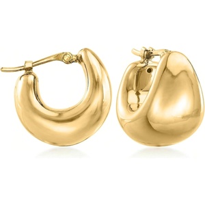 image:imageRossSimons 18kt Gold Over Sterling Silver Puffed Dome Hoop Earrings