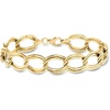 image:imageRossSimons 14kt Yellow Gold DoubleOval Link Braceletno gemstone
