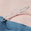 image:imagePure Collection by RossSimons 015 ct tw Diamond Bypass Bangle Bracelet in Sterling SilverDiamond