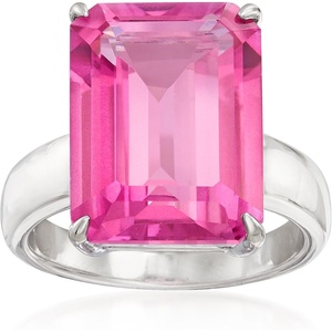 image:imageRossSimons 1200 Carat Pink Topaz Ring in Sterling SilverTopaz