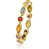 image:imagePure Collection by RossSimons 084 ct tw MultiGemstone Geometric Eternity Band in 14kt Yellow GoldAmethyst