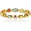 image:imagePure Collection by RossSimons 084 ct tw MultiGemstone Geometric Eternity Band in 14kt Yellow GoldAmethyst