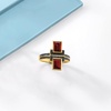 image:imageRossSimons 240 ct tw Garnet Ring With 20 ct tw Black Spinels in 18kt Gold Over SterlingGarnet
