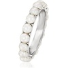 image:imageRossSimons 35mm Cultured Pearl Eternity Band in Sterling Silver Size 9