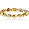 image:imagePure Collection by RossSimons 084 ct tw MultiGemstone Geometric Eternity Band in 14kt Yellow GoldAmethyst