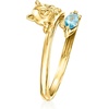 image:imageRossSimons 020 Carat Swiss Blue Topaz Cat and Fish Ring in 18kt Gold Over SterlingTopaz