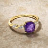 image:imageRossSimons 130 Carat Amethyst Twist Ring With Diamonds in 14kt Yellow GoldAmethyst