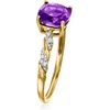 image:imageRossSimons 130 Carat Amethyst Twist Ring With Diamonds in 14kt Yellow GoldAmethyst