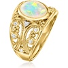 image:imageRossSimons Ethiopian Opal Ring With 20 ct tw White Topaz in 18kt Gold Over SterlingOpal