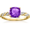 image:imageRossSimons 130 Carat Amethyst Twist Ring With Diamonds in 14kt Yellow GoldAmethyst