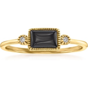 image:imagePure Collection by RossSimons Black Onyx Ring in 14kt Yellow GoldOnyx