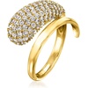 image:imageRossSimons 14kt Yellow GoldPlated Bypass Ring With 206 ct tw CzsCubic Zirconia