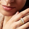 image:imageRossSimons 14kt Yellow GoldPlated Bypass Ring With 206 ct tw CzsCubic Zirconia
