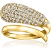 image:imageRossSimons 14kt Yellow GoldPlated Bypass Ring With 206 ct tw CzsCubic Zirconia