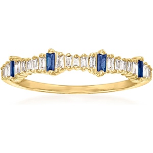 image:imageRossSimons 014 ct tw Diamond and 10 ct tw Sapphire Stackable Ring in 14kt Yellow GoldSapphire