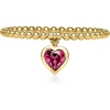 image:imageRossSimons 020 Carat Rhodolite Garnet Heart Charm Ring in 10kt Yellow GoldRhodolite Garnet