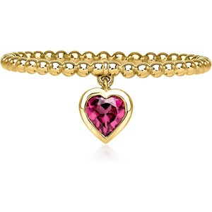 image:imageRossSimons 020 Carat Rhodolite Garnet Heart Charm Ring in 10kt Yellow GoldRhodolite Garnet