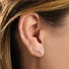 image:imagePure Collection by RossSimons 010 ct tw Diamond Curved Ear Climbers in Sterling Silver