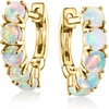 image:imagePure Collection by RossSimons Opal Huggie Hoop Earrings in 14kt Yellow Gold